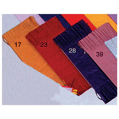 Bonbonwickel Blumenseide, gefranst dunkelrot 11x25cm 100 Stück