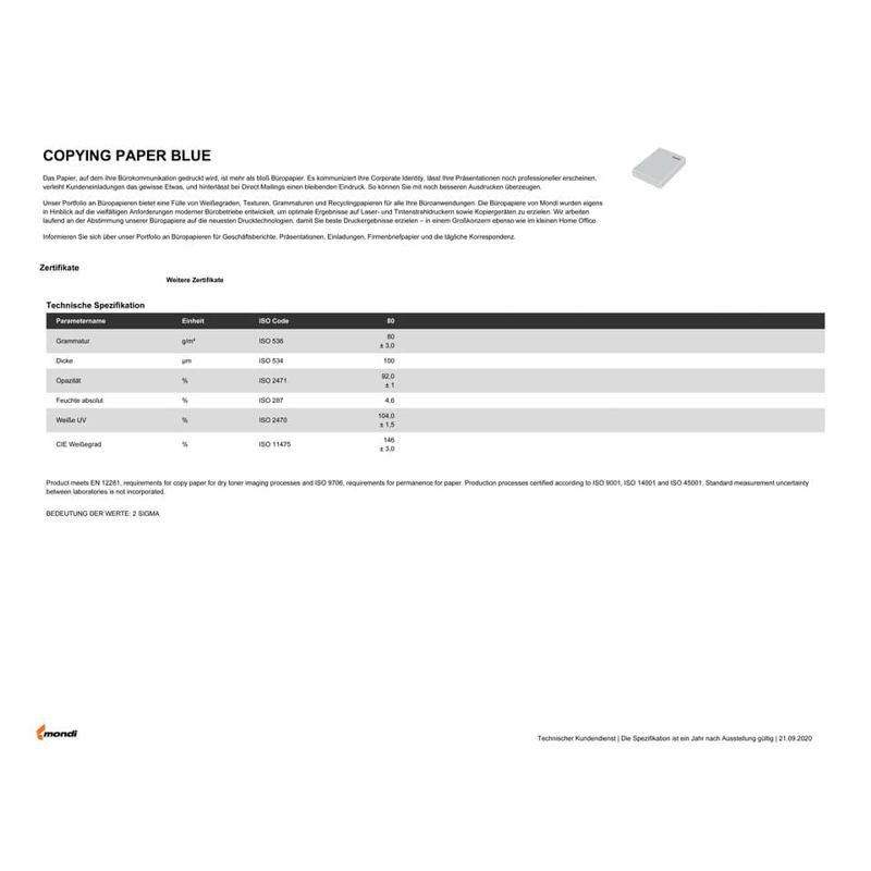 Preview: Copying Paper Kopierpapier A4 80g weiß