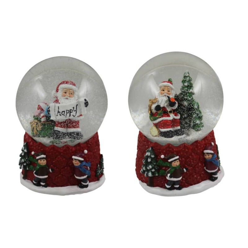 Weihnachten Schneekugel Spieluhr Weihnachtsmann sortiert 10,5x10,5x14,5cm 1 Stück