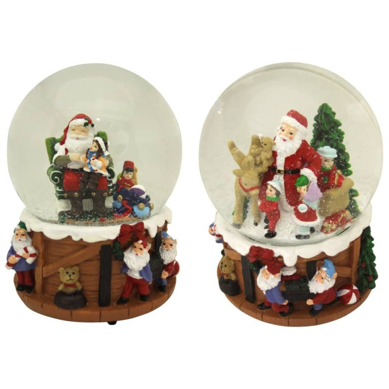 Weihnachten Schneekugel Weihnachtsmann sortiert 11x11x14,5cm 1 Stück