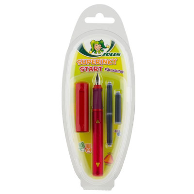 Preview: JOLLY Superinky Start Füllhalter mit 3 blauen Tintenpatronen