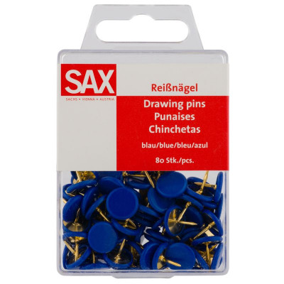 SAX Reißnägel blau 80 Stück