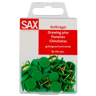 SAX Reißnägel grün 80 Stück
