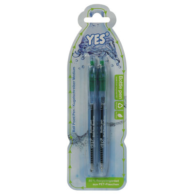 YES Bottle pen Kugelschreiber Mediumgrün 2er