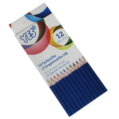YES 10 Farbstifte + 2 Grafitstifte HB