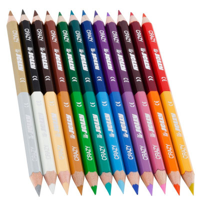 JOLLY Buntstifte Superstick CRAZY 24 Farben auf 12 Stiften