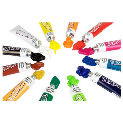 Preview: JOLLY Super Tempera Malfarbe 7,5ml Tube schwarz