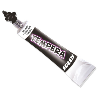 JOLLY Super Tempera Malfarbe 7,5ml Tube schwarz
