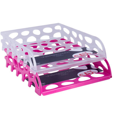 Preview: SAX Aktenkorb Voronoi magenta