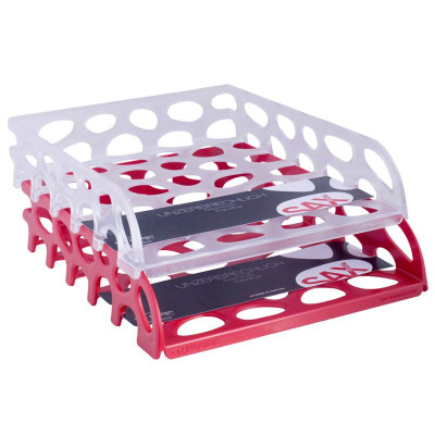 Preview: SAX Aktenkorb Voronoi rot