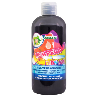 JOLLY Tempera Kids Mix Malfarbe 500ml-Flasche schwarz