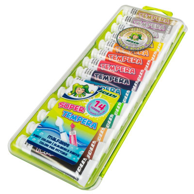 Preview: JOLLY Super Tempera Special Edition inkl Gold+Silber Tube 7,5ml 14er