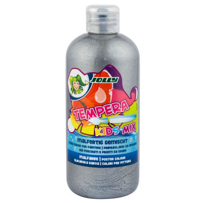 JOLLY Tempera Kids Mix Malfarbe 500ml-Flasche silber