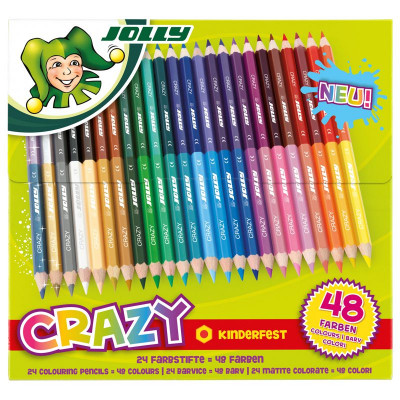 JOLLY Buntstifte Superstick CRAZY 48 Farben auf 24 Stiften