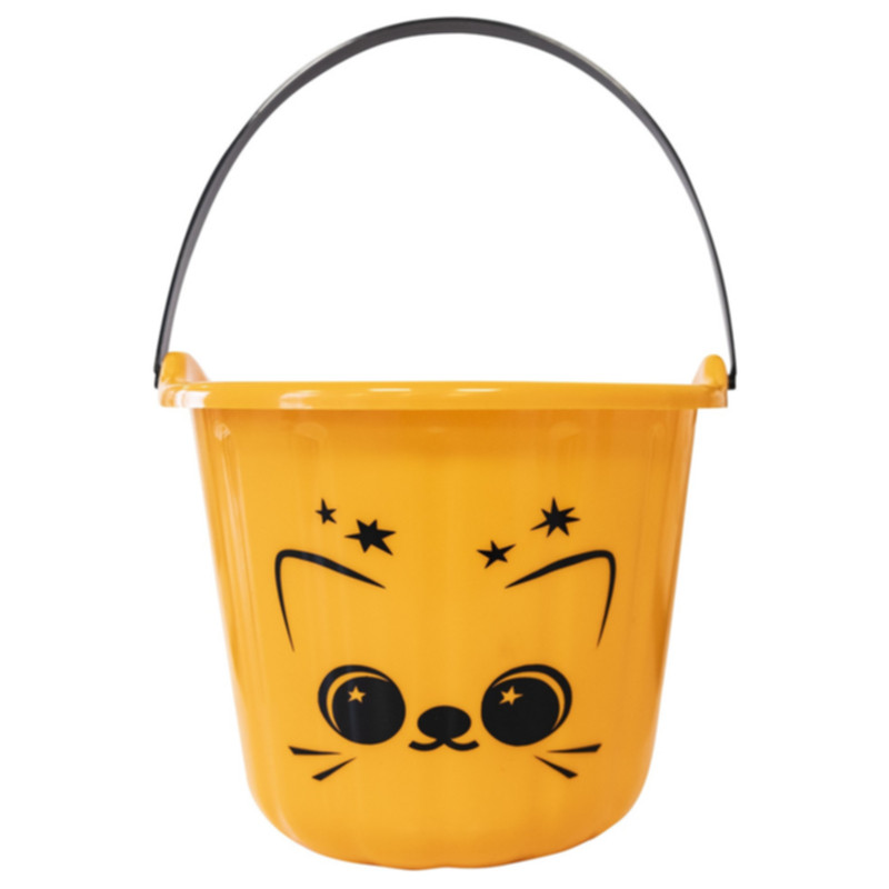 Amscan Eimer Halloween Cats & Bats orange Plastik