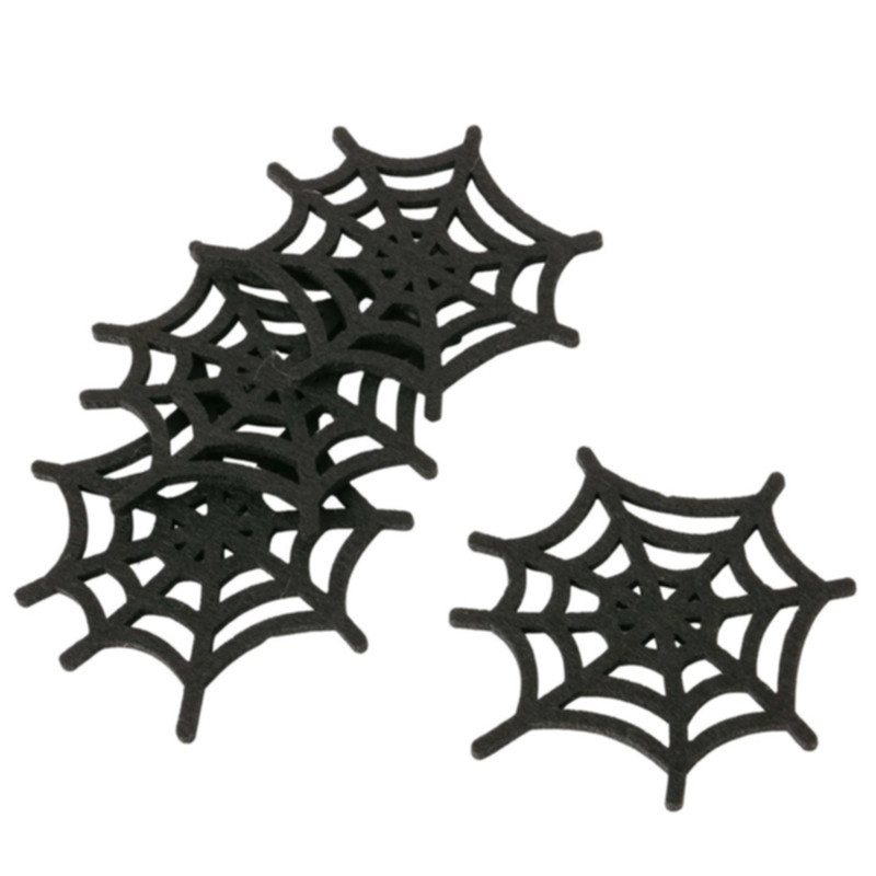 Boltze Untersetzer Spinnennetz Ø10cm schwarz 4 Stück