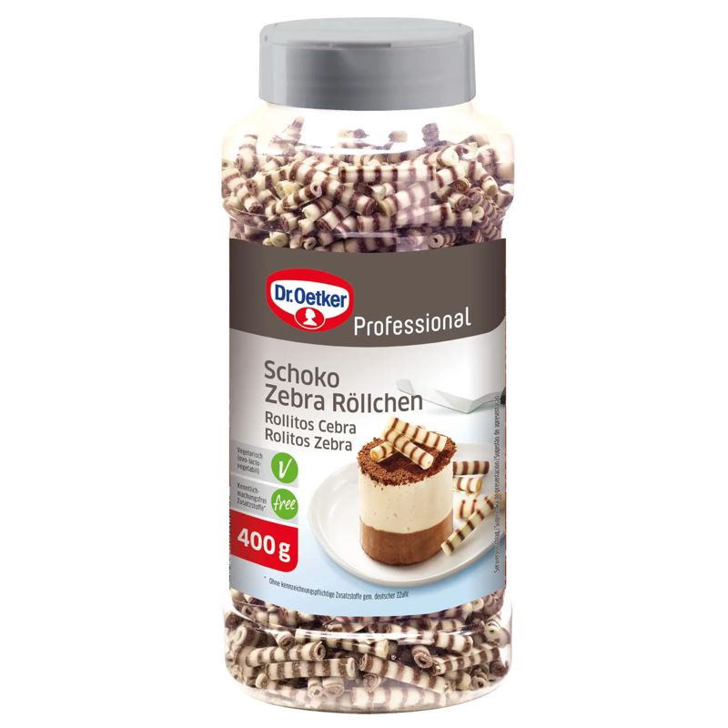 Dr. Oetker Schoko Zebra Röllchen 400g