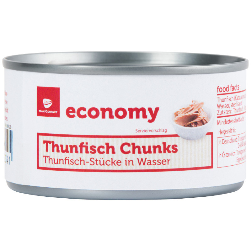 Economy Thunfischstücke Chunks in Wasser 185 g