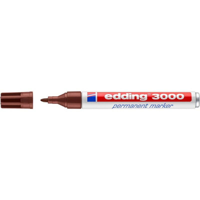 Preview: Edding 3000 Permanentmarker 1,5-3mm braun