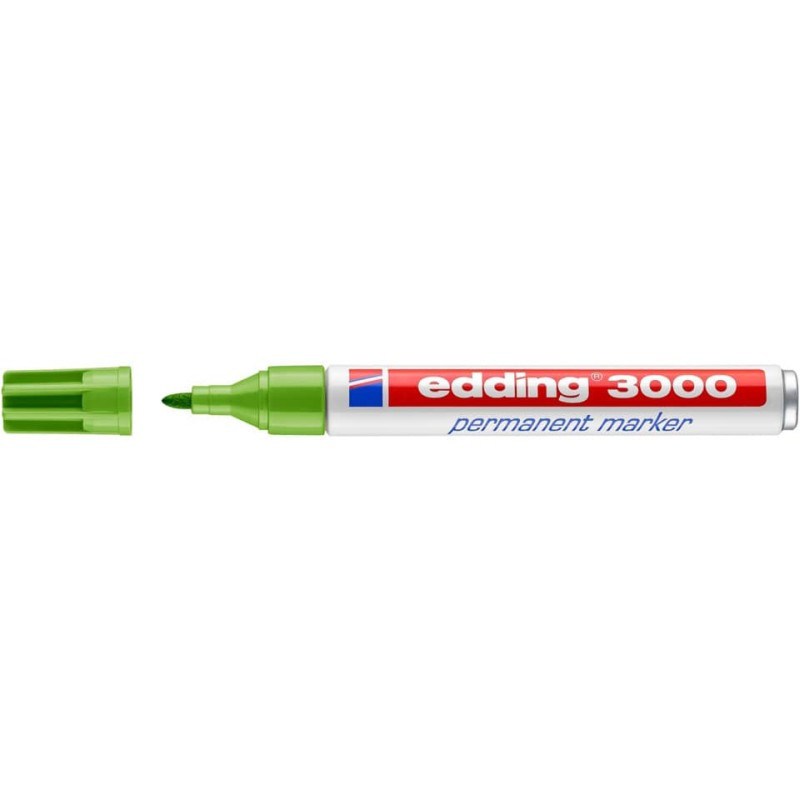 Preview: Edding 3000 Permanentmarker 1,5-3mm hellgrün