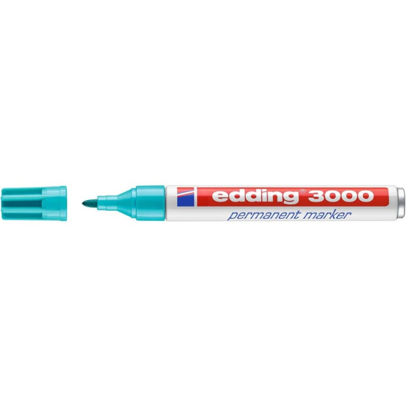 Preview: Edding 3000 Permanentmarker 1,5-3mm türkis