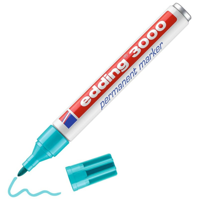 Preview: Edding 3000 Permanentmarker 1,5-3mm türkis