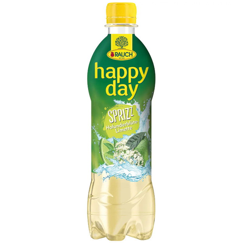 Happy Day Holunder Limette gespritzt 500 ml Einwegpfand