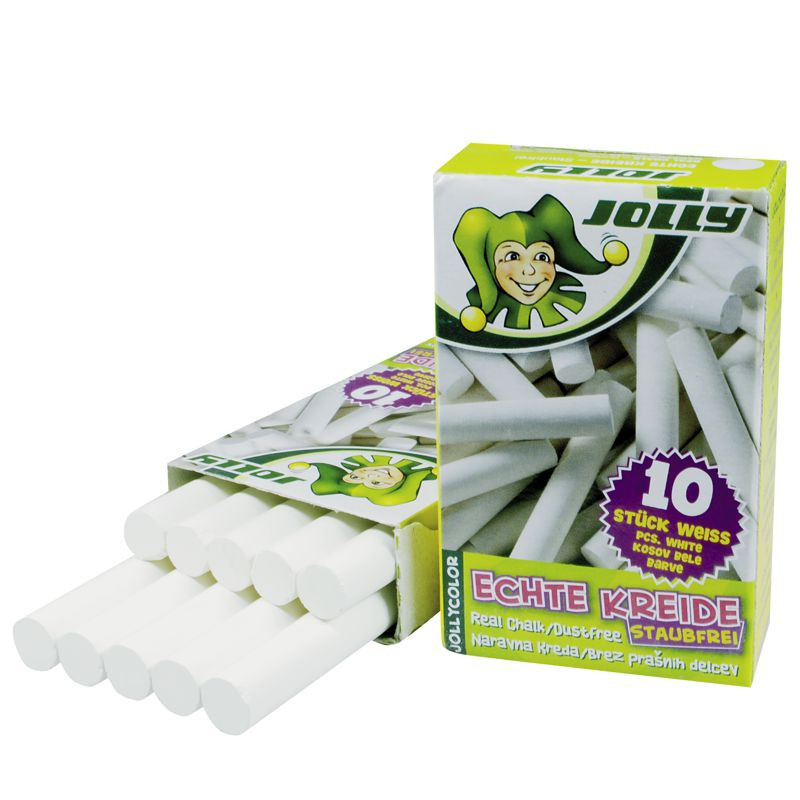 JOLLY Jollycolor Tafelkreide staubfrei weiss 10er