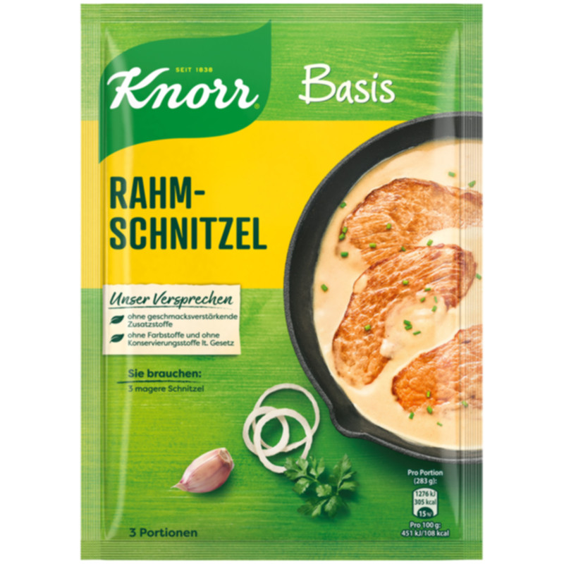 Knorr Basis Rahmschnitzel 3 Portionen