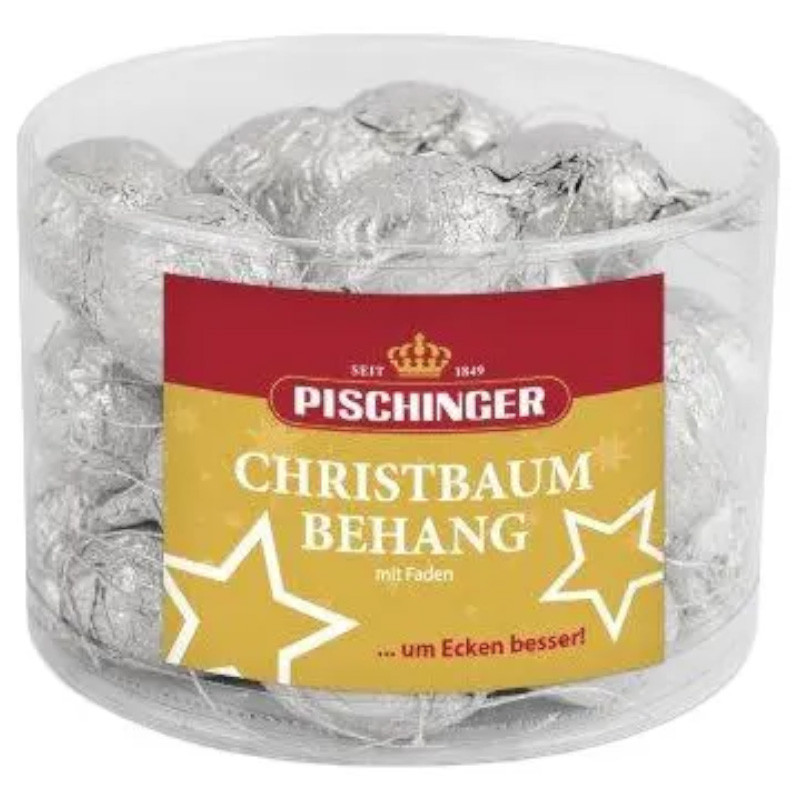 Pischinger Schoko Nüsse silber 25Stk