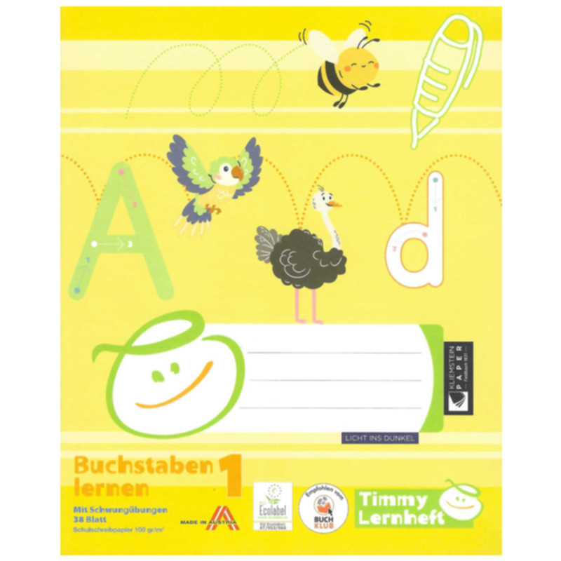Timmy Lernhefte Buchstaben Lernen 1 Lernhilfe für Volksschüler