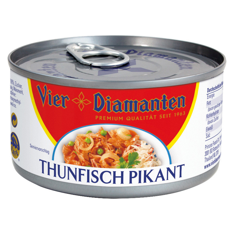 Vier Diamanten Thunfisch pikant 185 g
