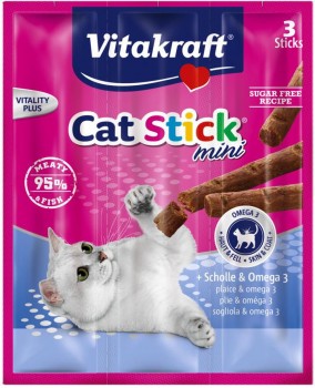 Vitakraft Cat Stick® mini + Scholle & Omega 3