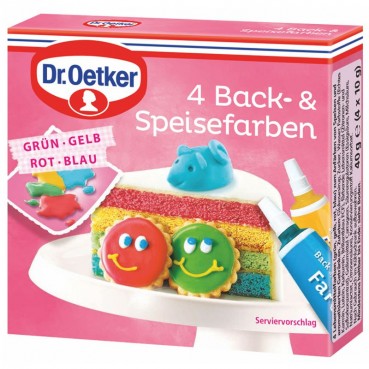 Dr. Oetker Back- und Speisefarben 4 Farben