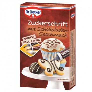 Dr. Oetker Zuckerschrift Schokoladengeschmack (dunkel, hell, weiß)