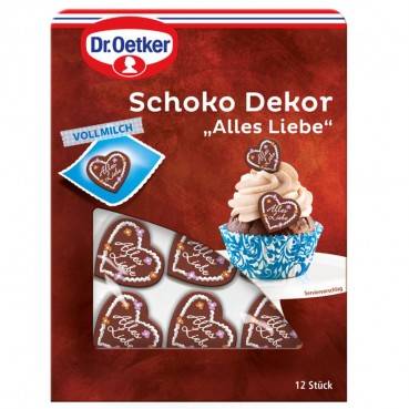Dr. Oetker Schoko Dekor "Alles Liebe"