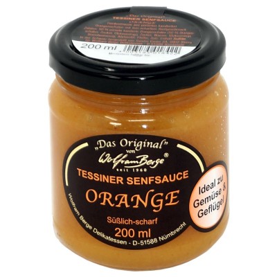 Tessiner Senfsauce Orange süßlich-scharf 200ml