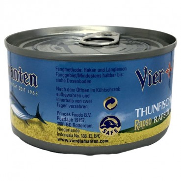 Preview: 4-Diamanten Thunfisch in Rapsöl 195 g