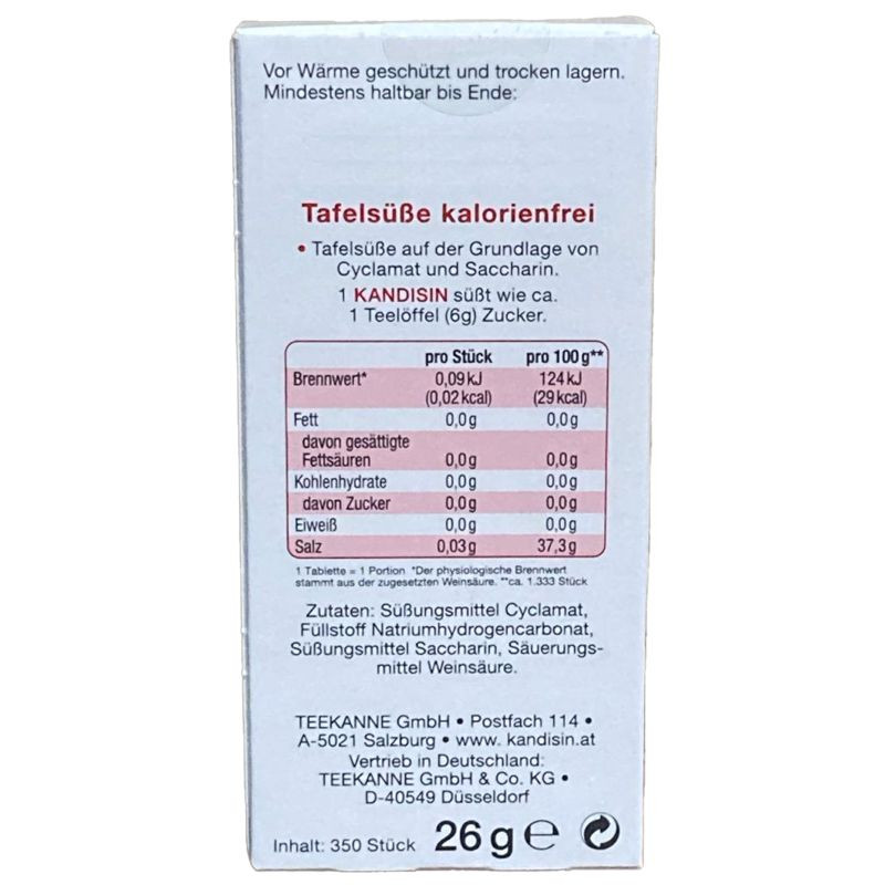 Kandisin Tischdose Spender 350 Stück