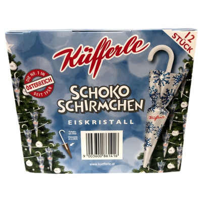Preview: Küfferle Schokoschirmchen Eiskristall 12 Stück