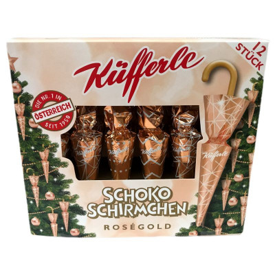 Küfferle Schokoschirmchen Rosegold 12 Stück