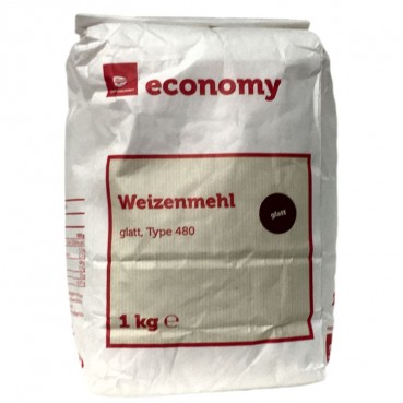 Economy Weizenmehl glatt Type 480 1 kg