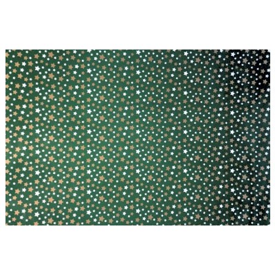 Geschenkspapier Weihnachten Sterne-Grün 200 x 70 cm