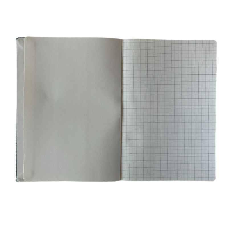 Geschäfts-Notizbuch A5 kariert 80 Blatt, 80g/m² Blau Strukturiert mit Leseband