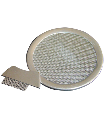 Edelstahl-Räuchersieb mit Bürsterl Ø 6 cm