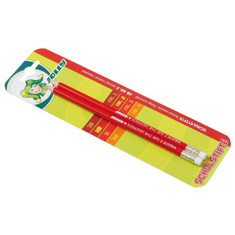 JOLLY-Schulstifte-Bleistifte-HB-mit-Radierer-2er-Blister