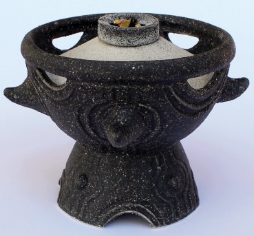 Räucherschale Ursprung Lava Keramik H ca. 12,5 cm Ø ca. 18 cm