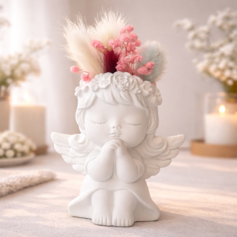 Blumenengel Nora mit Trockenblumen Deko Engel modern kaufen