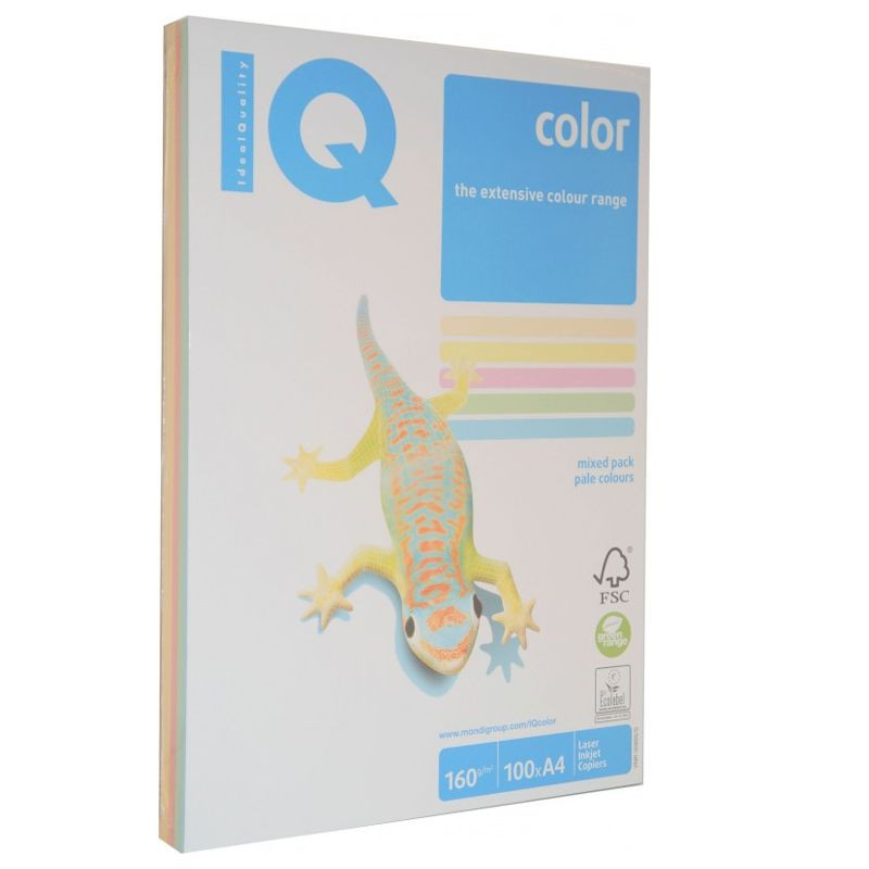 IQ Kopierkarton Pastell A4 160 g/qm sortiert