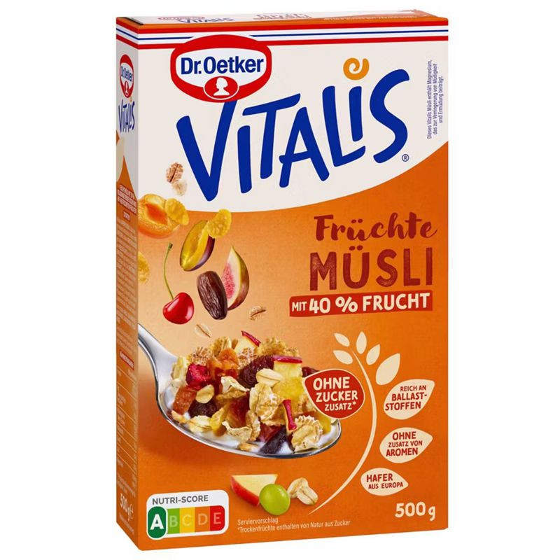 Dr. Oetker Vitalis Früchtemüsli 0 % ZZ 500 g